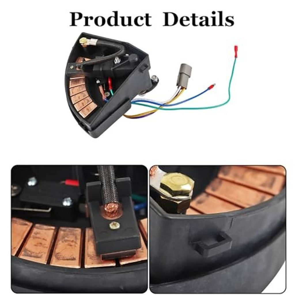 Golf cart wiper switch replacement with open black housing, copper contacts, and wiring