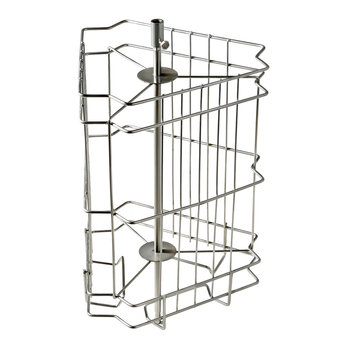 3-deep frame wire basket insert with two circular supports for honey extraction