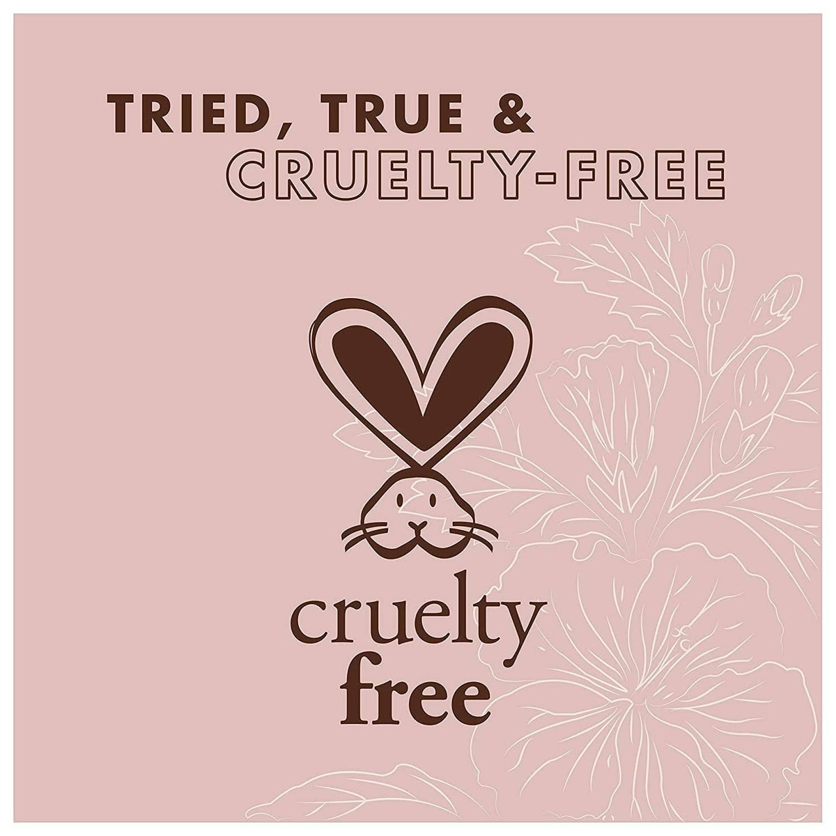 Product packaging label: tried, true & cruelty-free with cruelty-free symbol