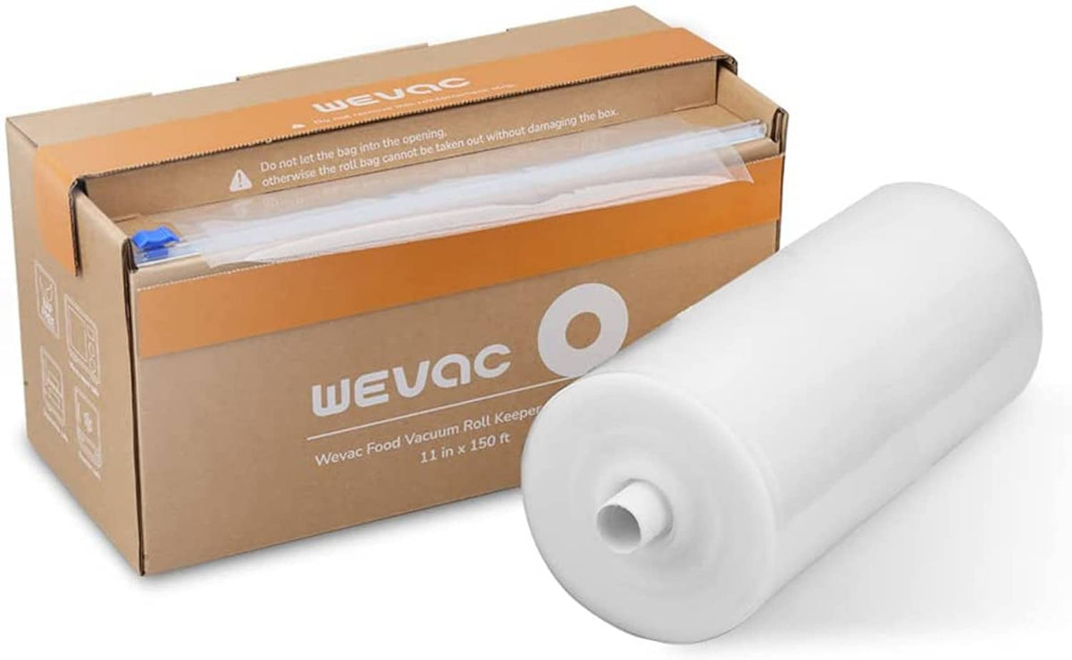 Vacuum sealer roll and retail box bundle, white roll with clear packaging cover
