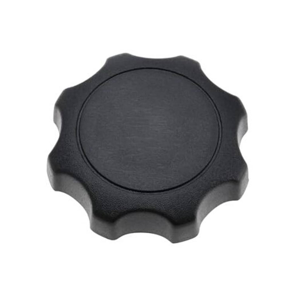 Black car seat adjustment handle knob with star-shaped grip