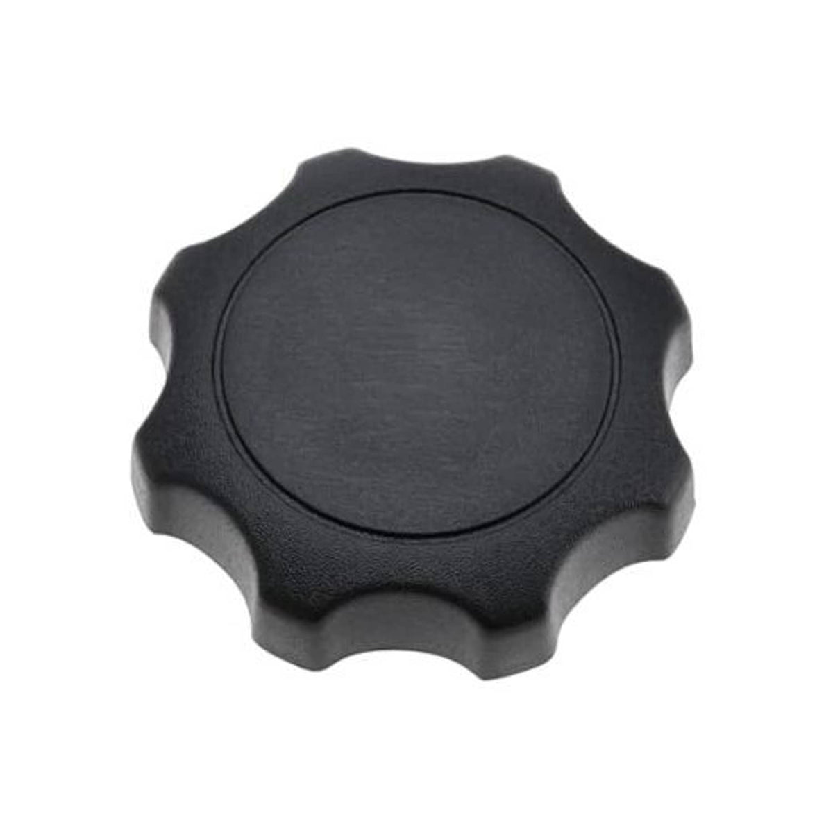 Black car seat adjustment handle knob with star-shaped grip