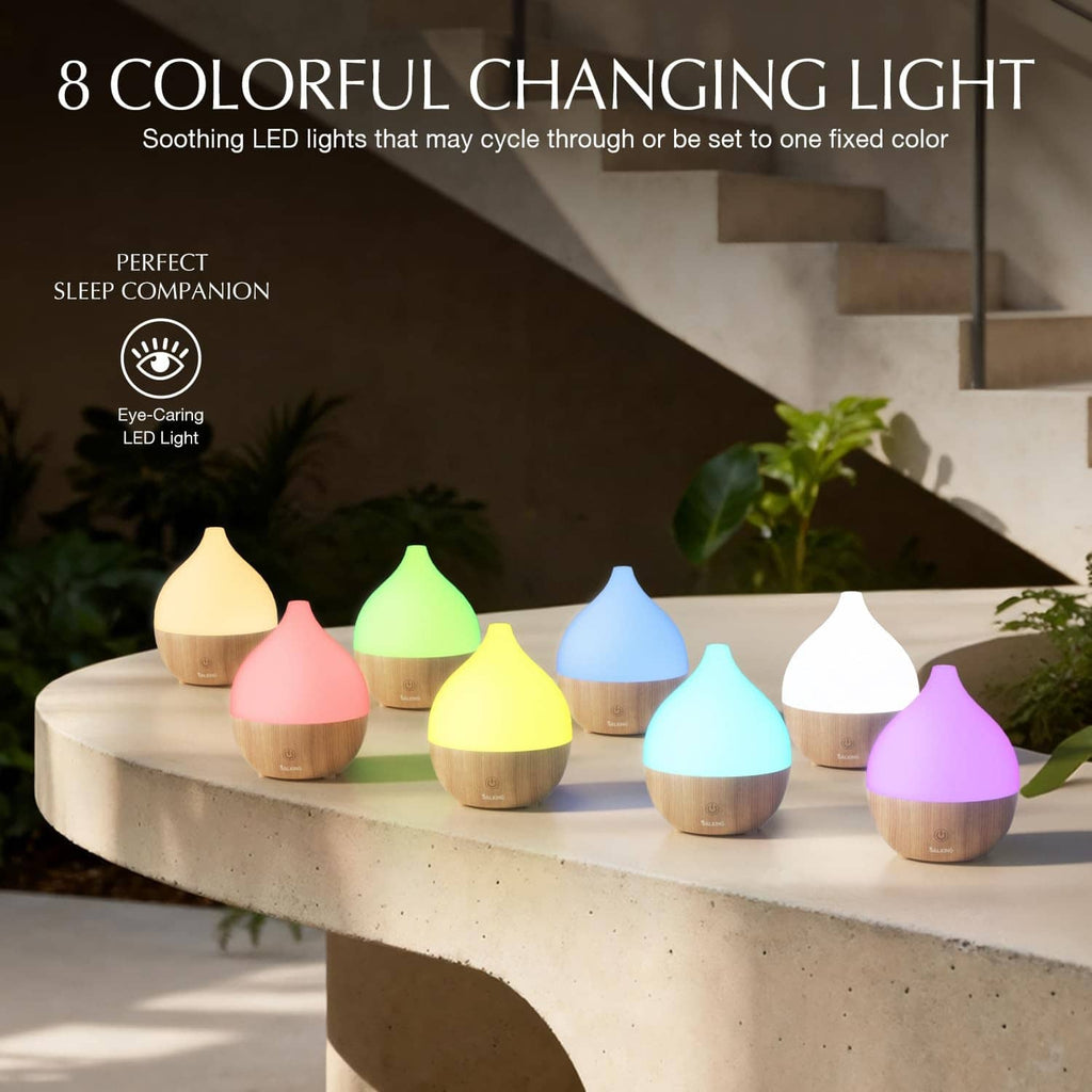SALKING essential oil diffuser with remote control and color-changing LED light