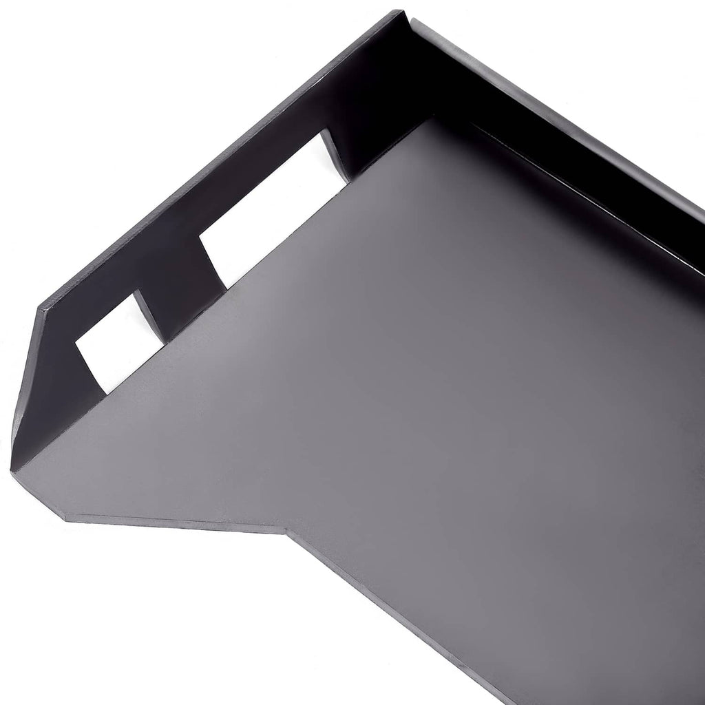 Close-up of hollow mount plate showing interior cavity and rectangular brace openings