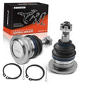 Front upper ball joint kit with metal housing and rubber dust boot, plus mounting seals