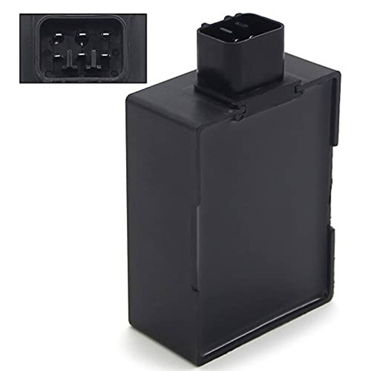 Black CDI ignition control module with side connector and wiring port