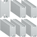Galvanized steel nail stud guard plates with pointed prongs and mounting holes