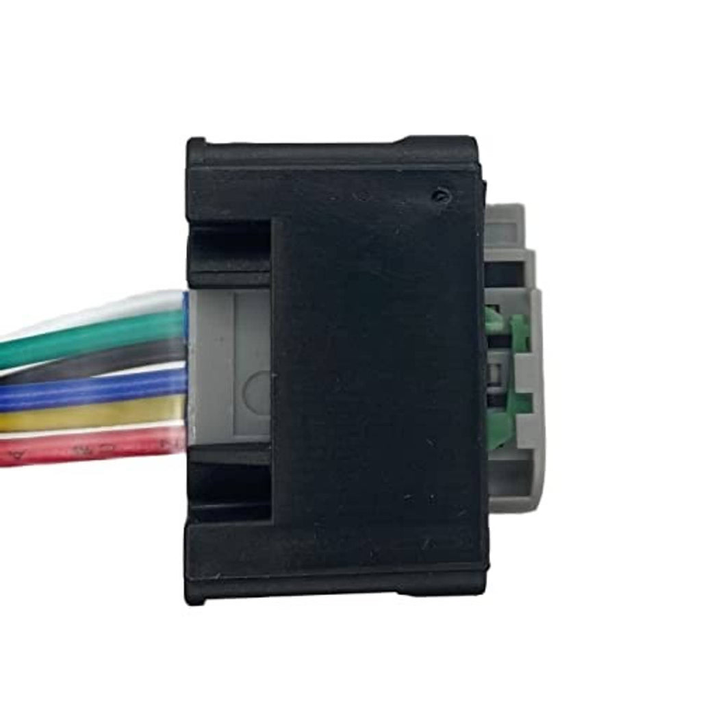 Throttle position sensor connector wiring harness, black side housing with gray multi-pin connector