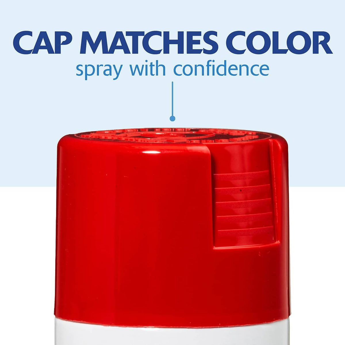 Rust-Oleum 2X UltraCover spray paint can close-up with red cap.