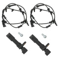 ABS wheel speed sensor set with sensor cable loops and two sensor housings