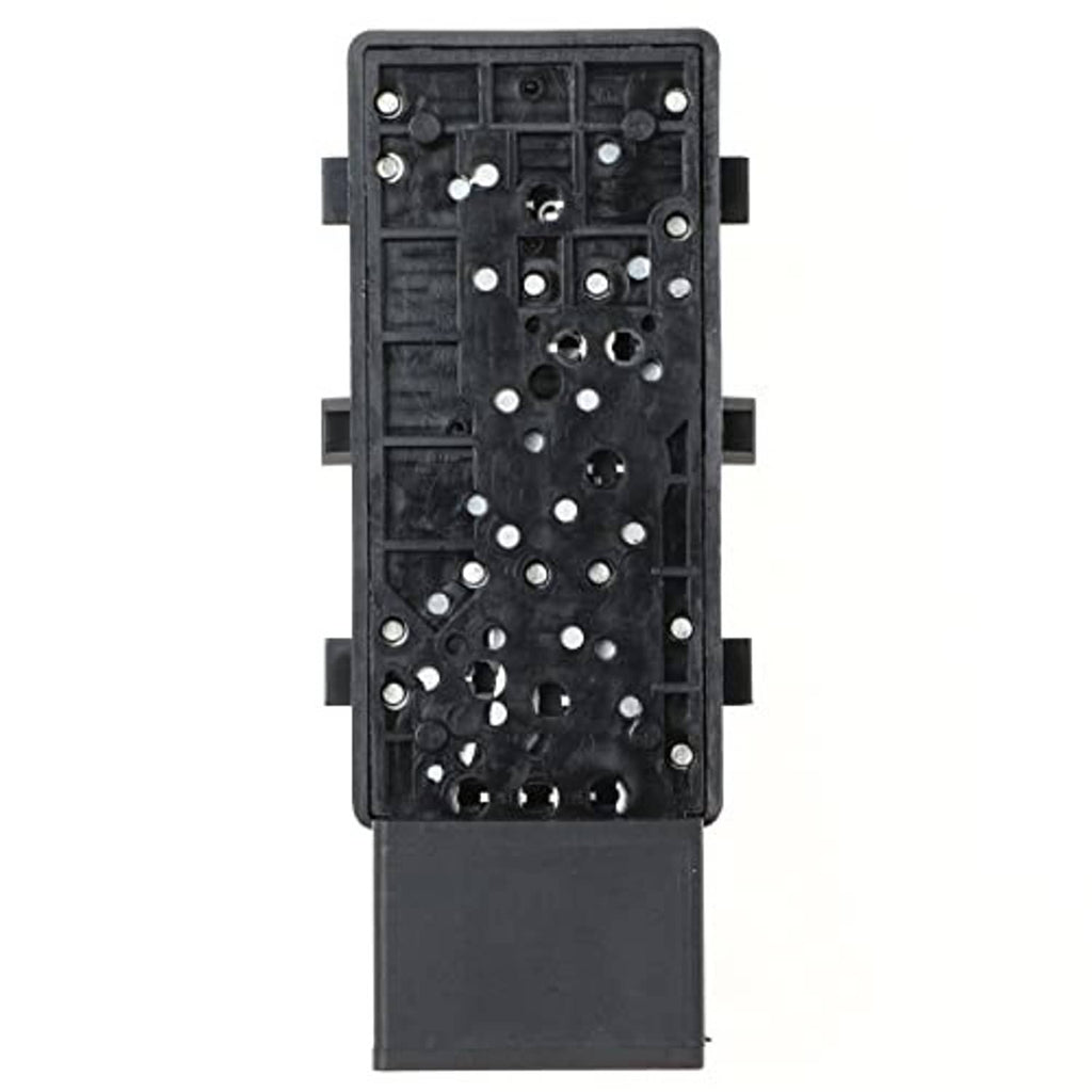 Black power seat switch circuit board underside with metal terminal contacts