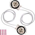 Dual light socket pigtail harness with two round connector plugs and white wires