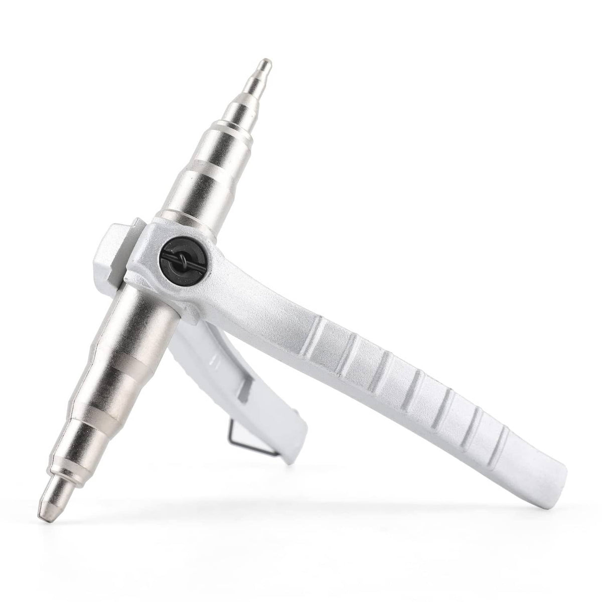 Wisscool tube expander swaging tool, silver metal body with handle and rod