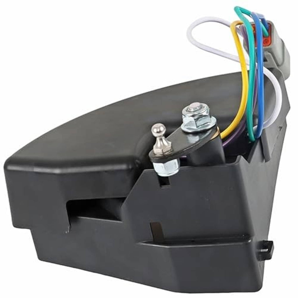 Black golf cart wiper switch module with terminal hardware and multi-color wire leads.