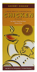 Chicken broth concentrate pouch box, yellow Savory Choice, 5.1 oz, chicken flavor