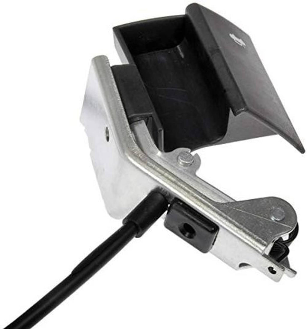 Hood release cable latch bracket with black insulator and metal mounting plate