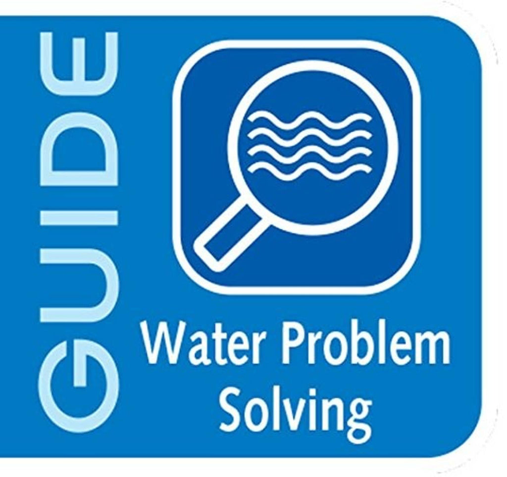 Blue water problem solving icon for aquarium pH solution