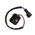 Boat power trim tilt switch assembly with black housing, colored wire leads and plug