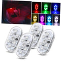 Set of four oval clear RGB LED interior lights with built-in LED clusters