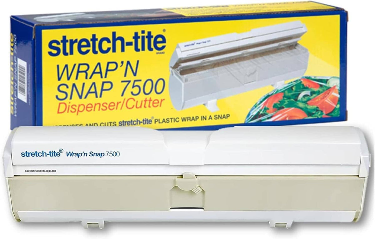 Stretch-tite Wrap'N Snap 7500 plastic wrap dispenser, front cutter and tray