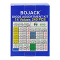 Blue BOJACK diode assortment kit box, 14 values, 240 pcs