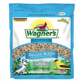 Wagner's deluxe wild bird food bag, 10 lb, blue packaging with seed blend label