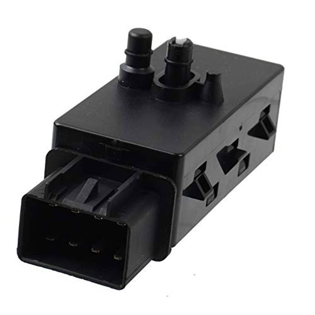 Black power seat switch module with two top knobs and side mounting tabs
