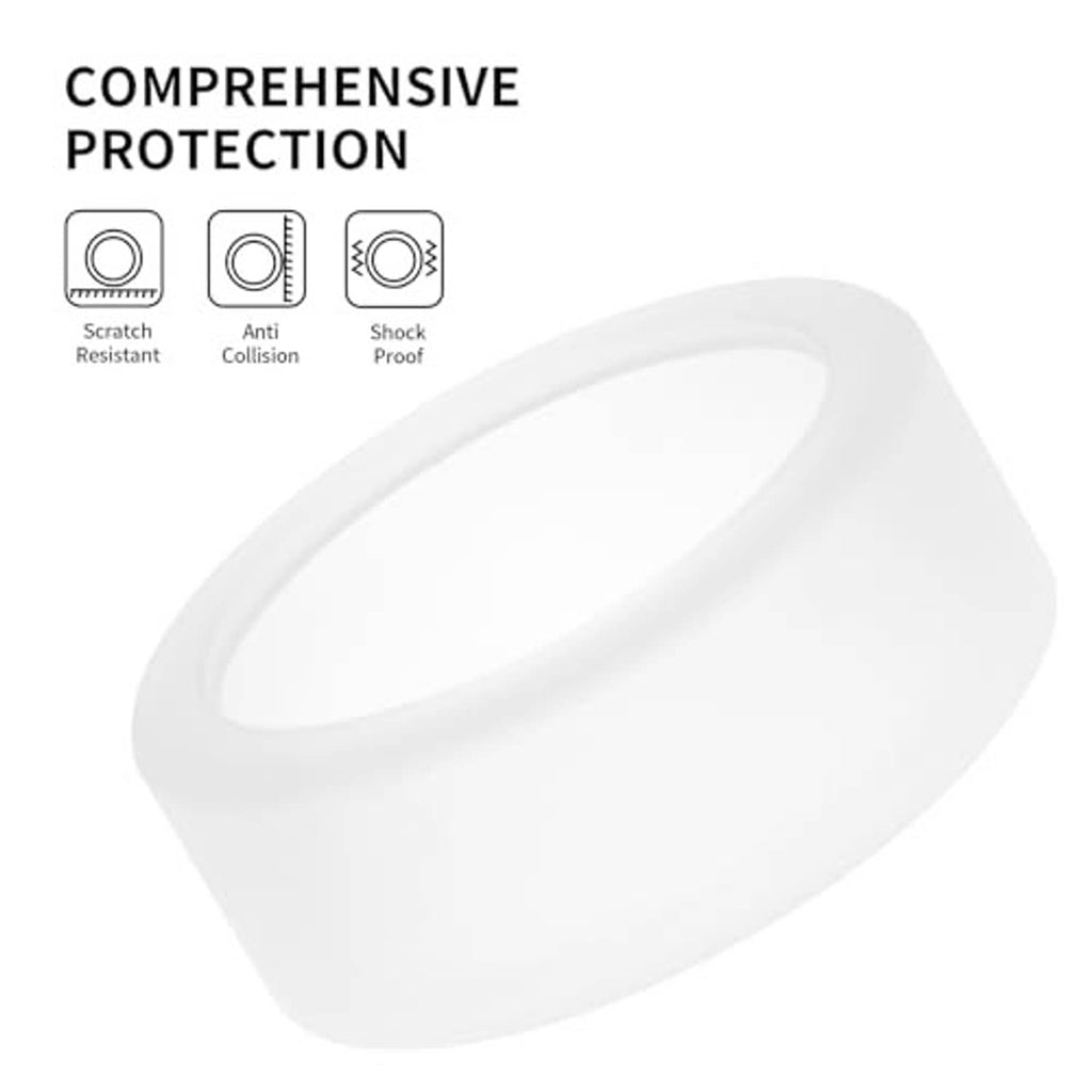 Clear silicone ring cover with protective full wrap and oval opening
