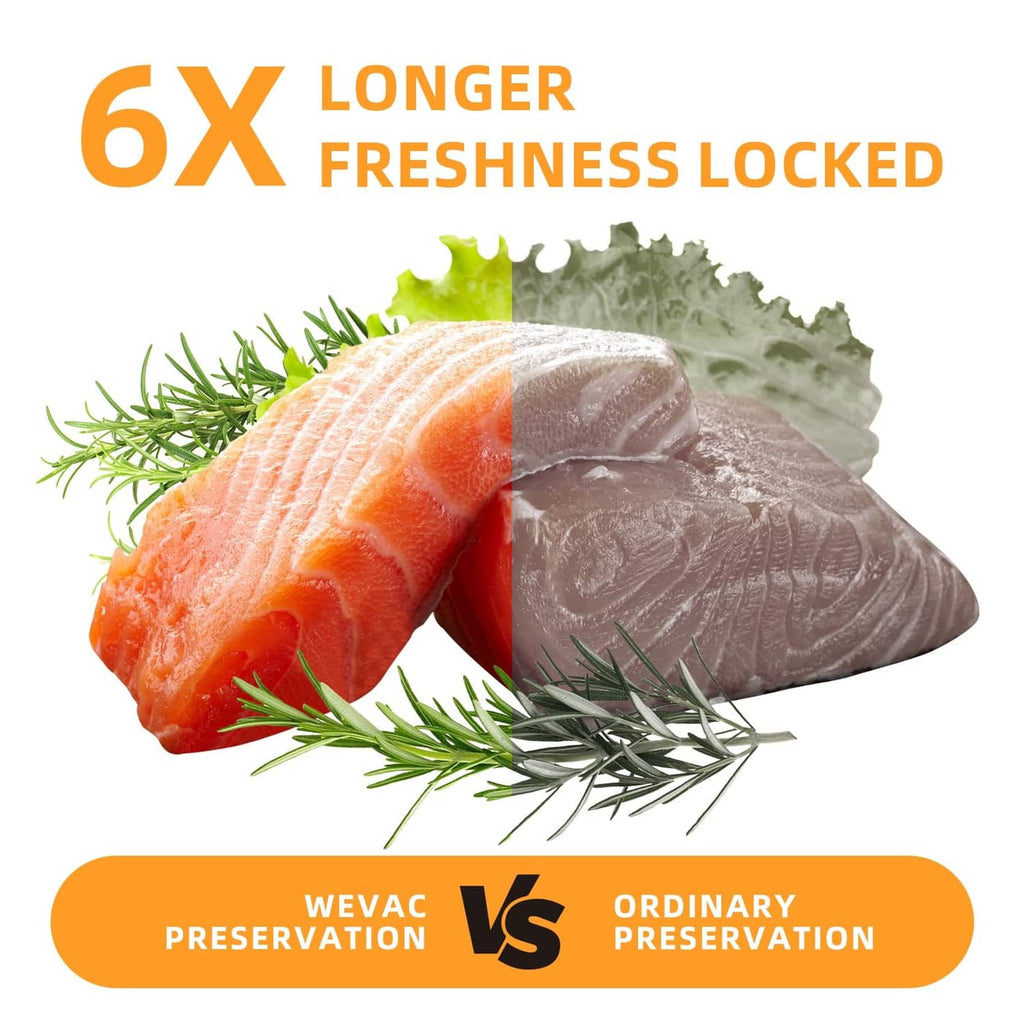 Vacuum sealer bag rolls for preserving salmon and beef with longer freshness