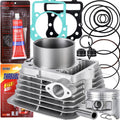Aluminum cylinder block with piston, gasket set, and piston rings kit components