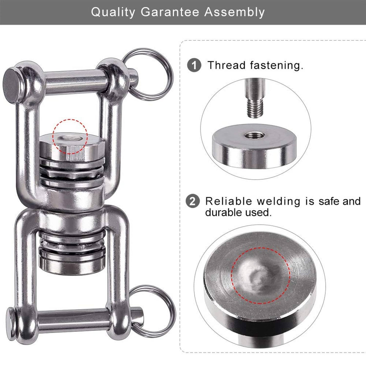 Hammock hanger with bearing mechanism and threaded fastening top
