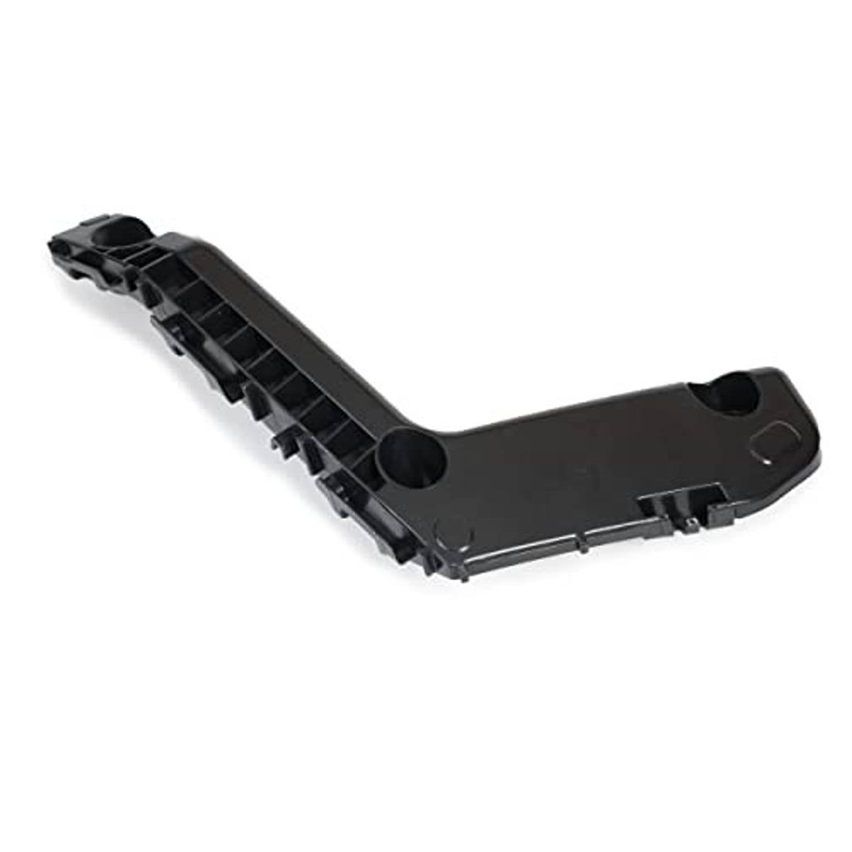 Front bumper bracket cover support mount, black plastic grille-style trim