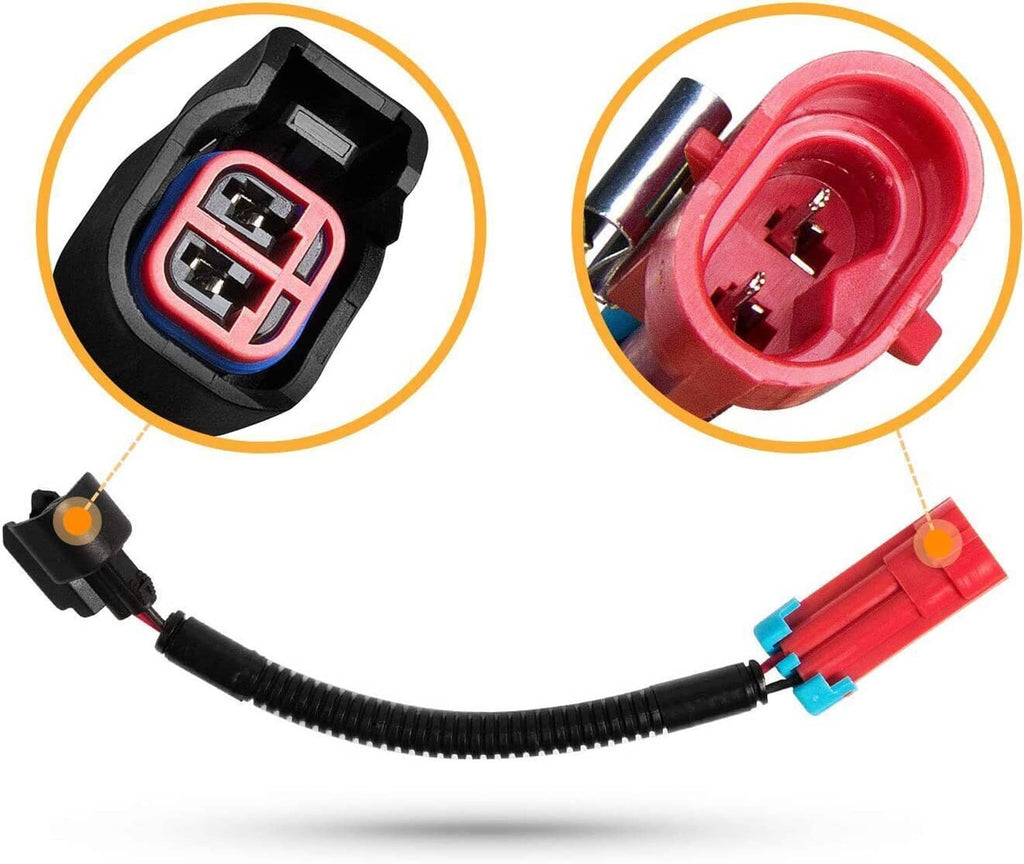 Vapor canister vent solenoid valve with 2-pin connector sockets on wiring harness