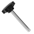 Black clamp screw bolt with 100mm threaded stud and hex head
