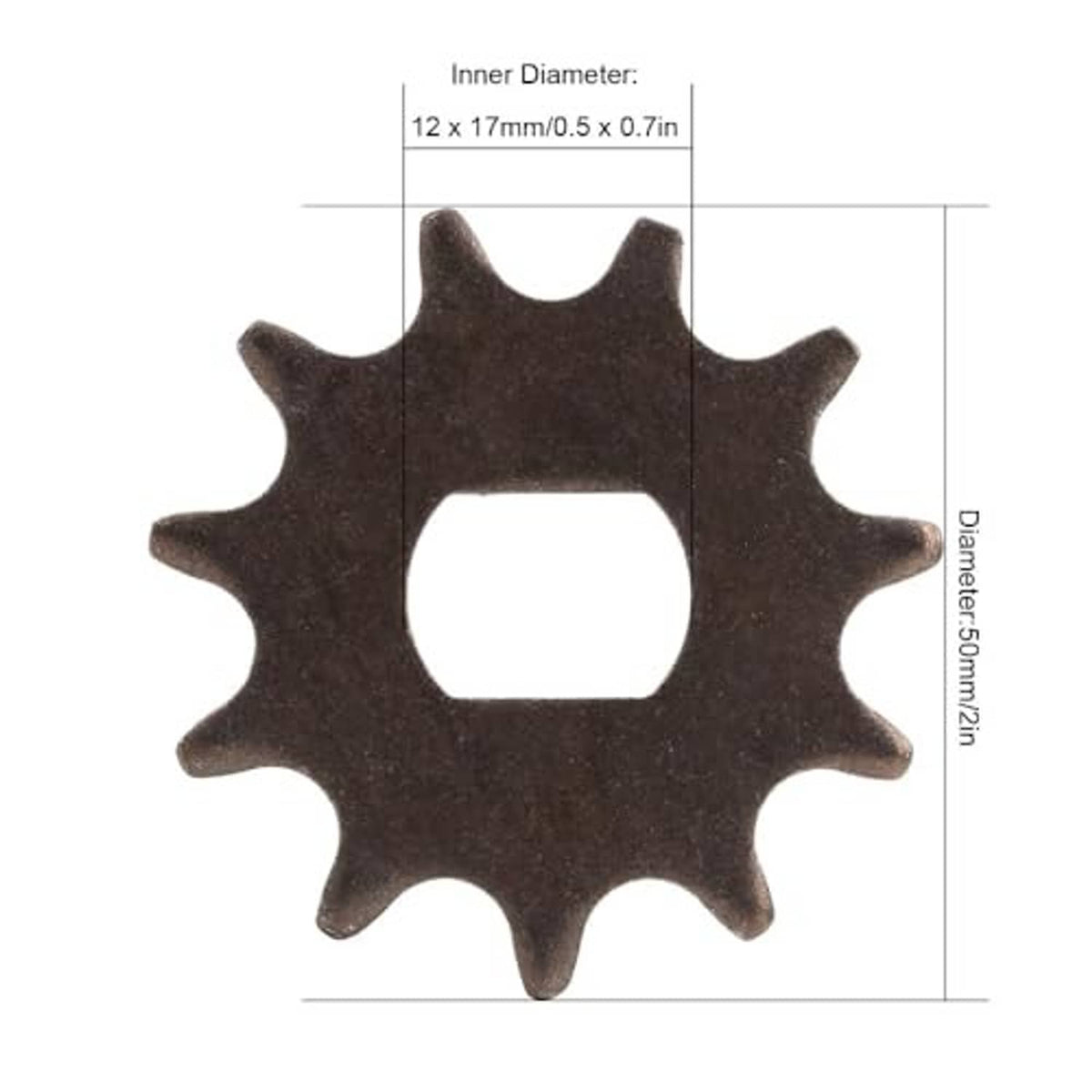 11-tooth steel sprocket with 12x17mm inner opening; 72mm outer diameter