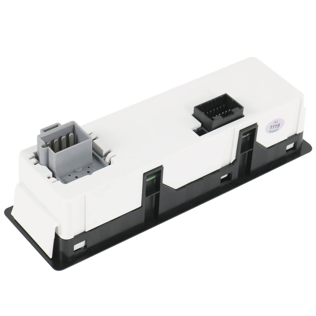 A/C climate control module electronic unit with white housing and multi-pin connectors