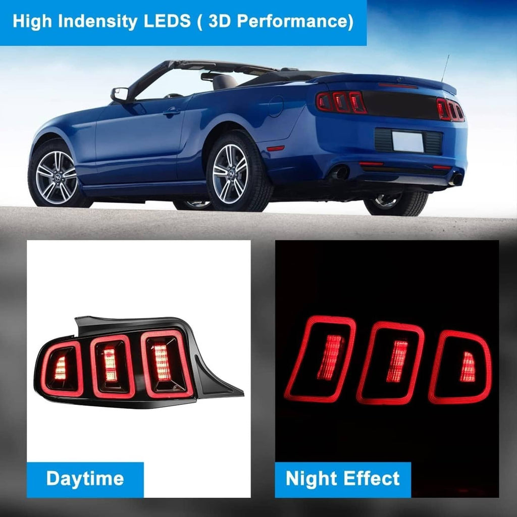 LED tail lights with bright red glow for daytime and a stronger night effect