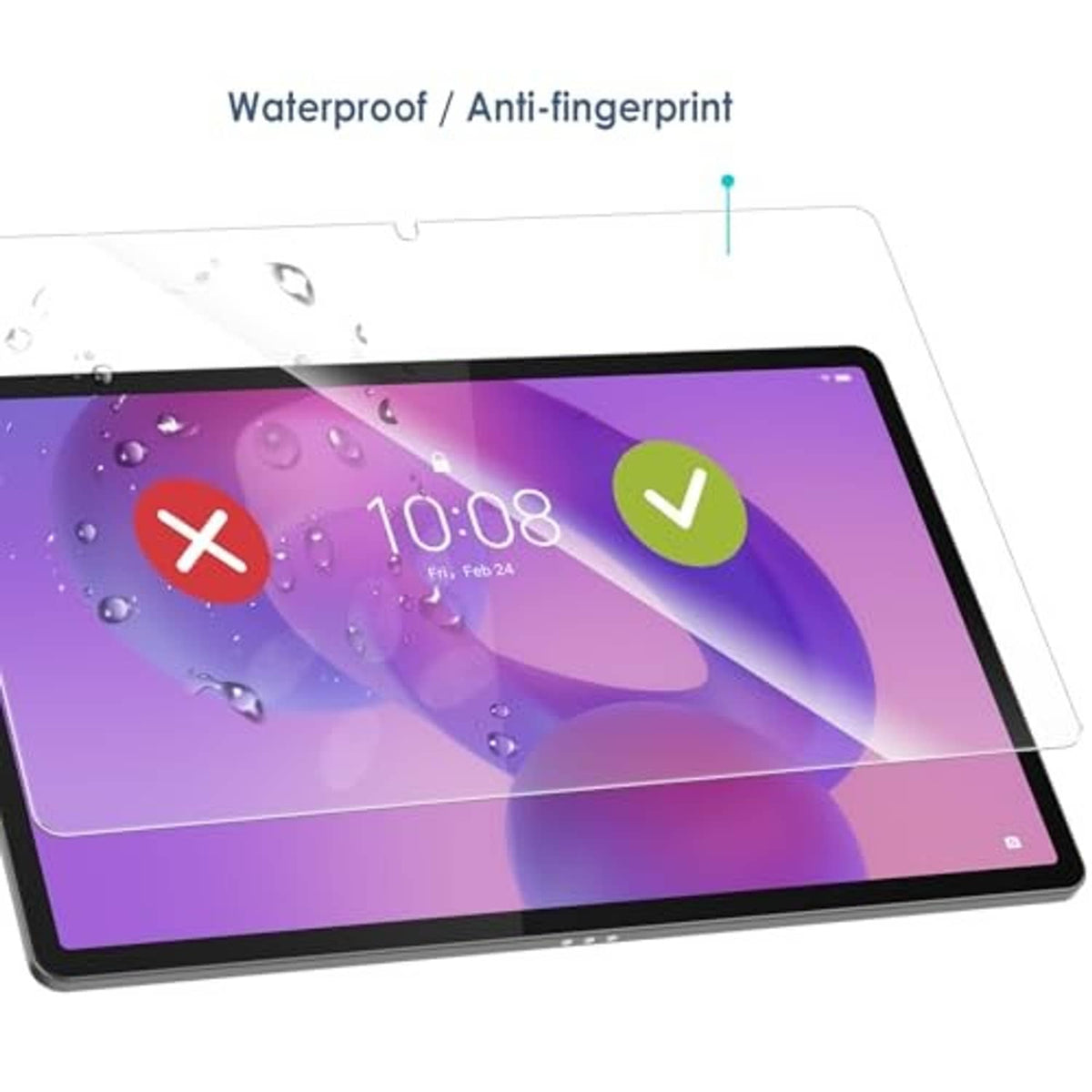 Tempered glass screen protector with waterproof and anti-fingerprint protection