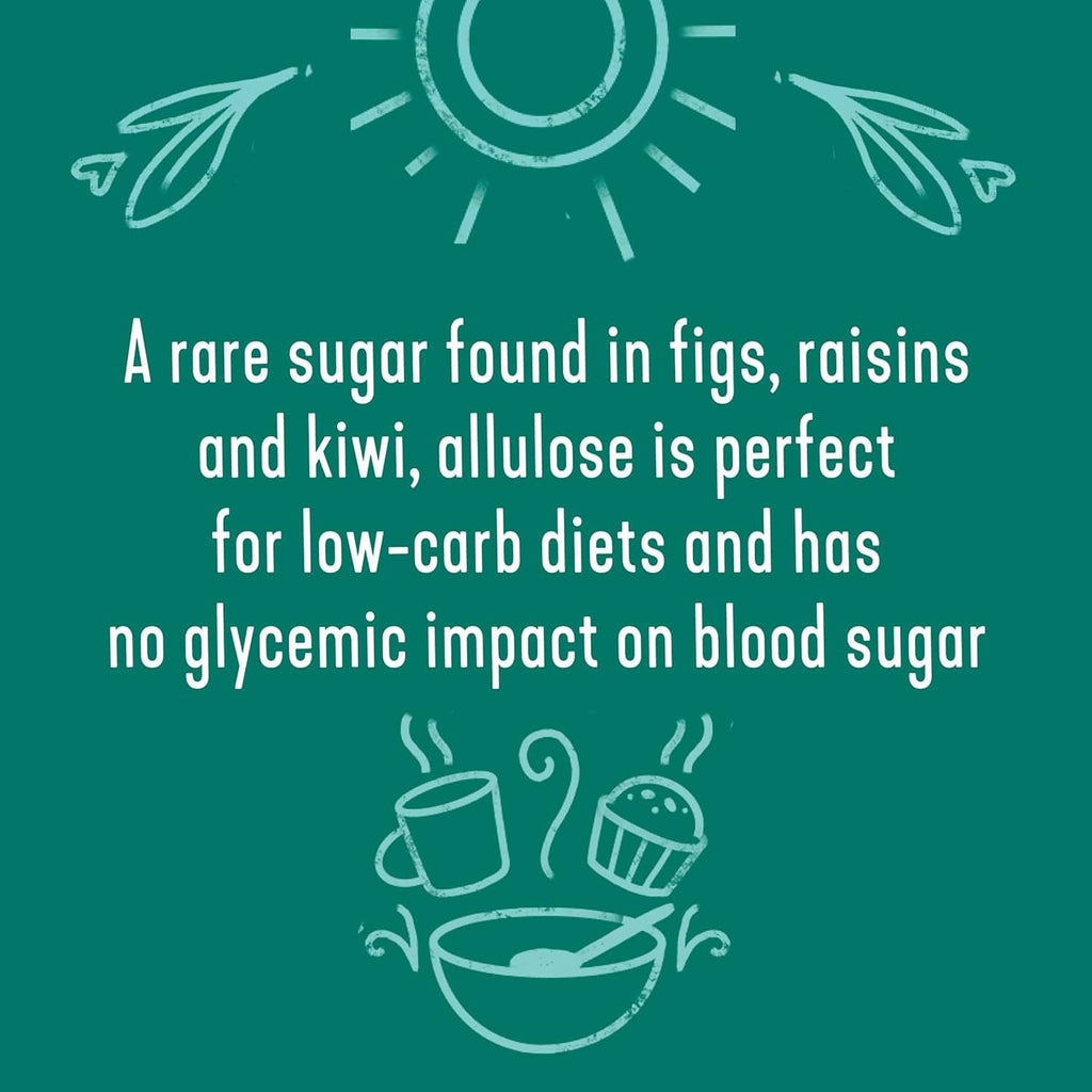 Info text: rare sugar found in figs and raisins; no glycemic impact