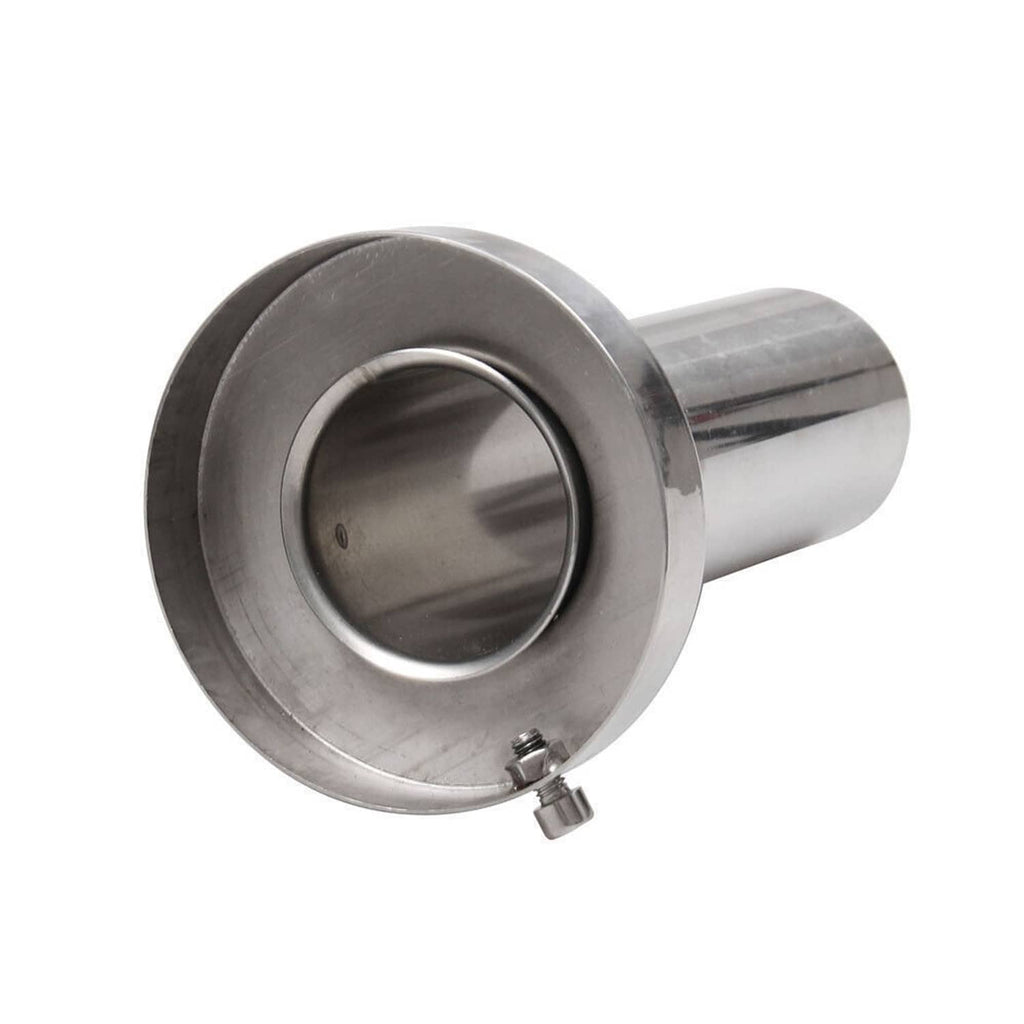 Stainless steel exhaust silencer insert with circular inlet plate and bolt