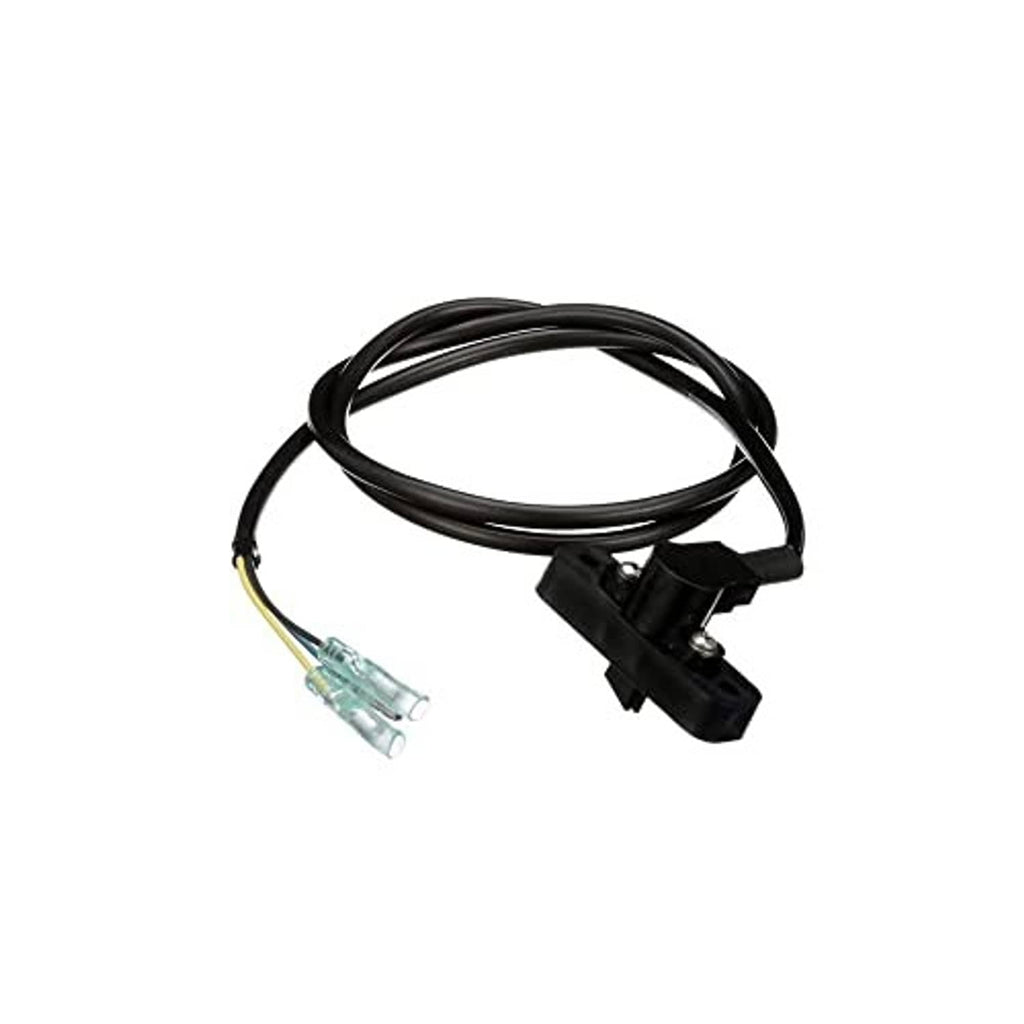 Marine trim sender wire harness with black cable loop, black plug, and clear terminal end