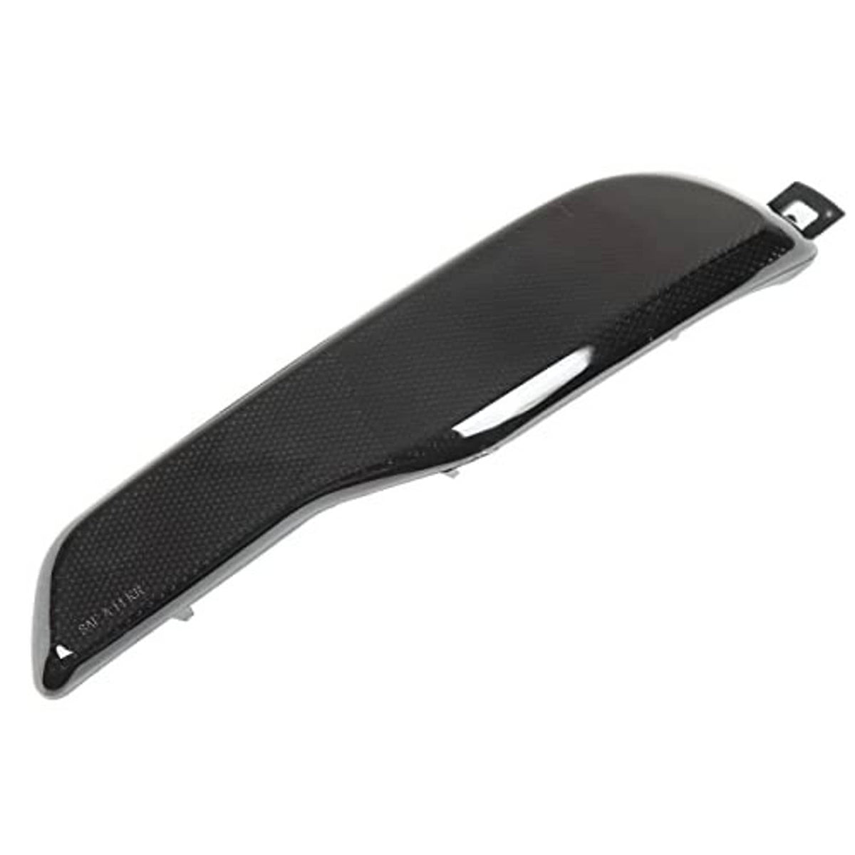 Smoky black textured rear bumper reflector lens with mounting bracket