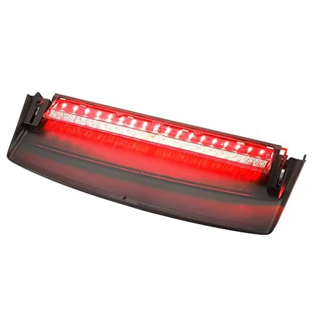 Red LED third brake light bar in dark plastic housing with side mounts