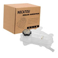White coolant reservoir tank with cap, shown with retail package
