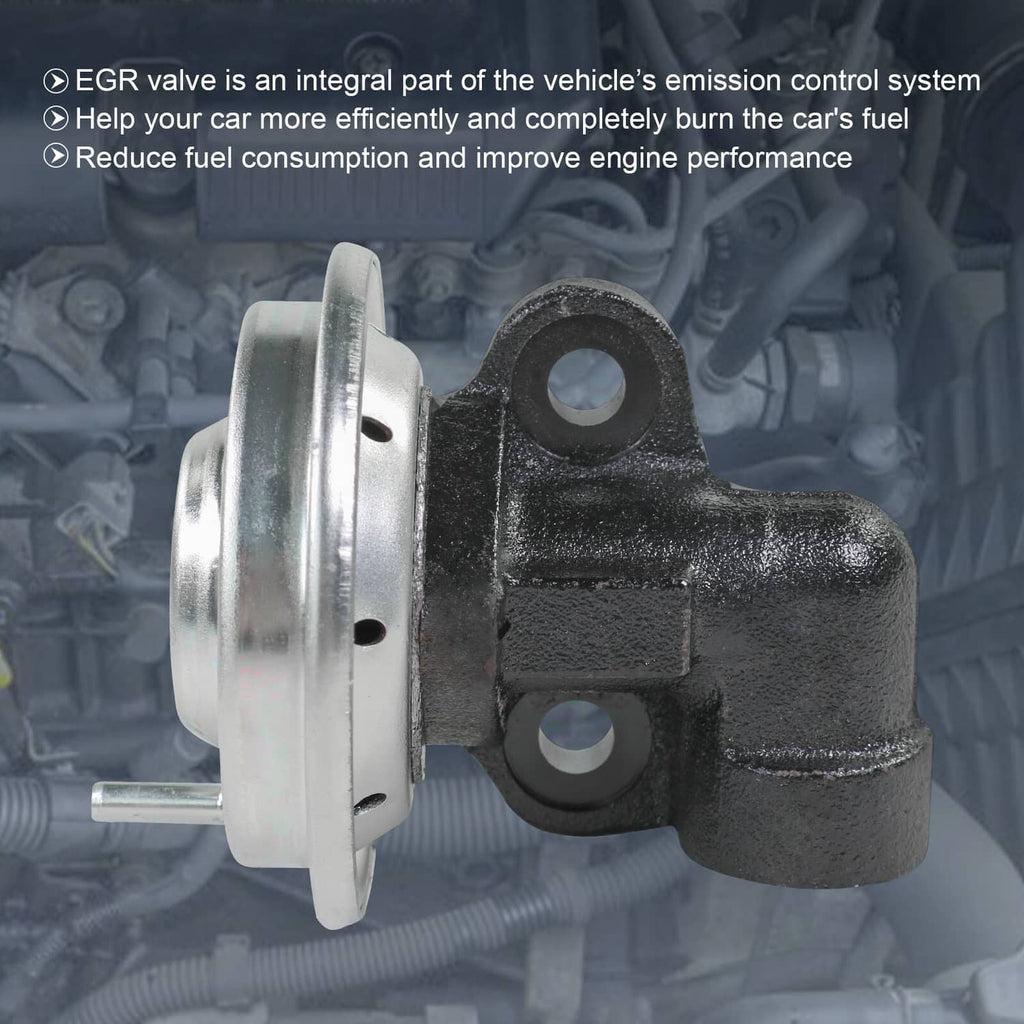 EGR exhaust gas recirculation valve assembly with black cast body and silver actuator