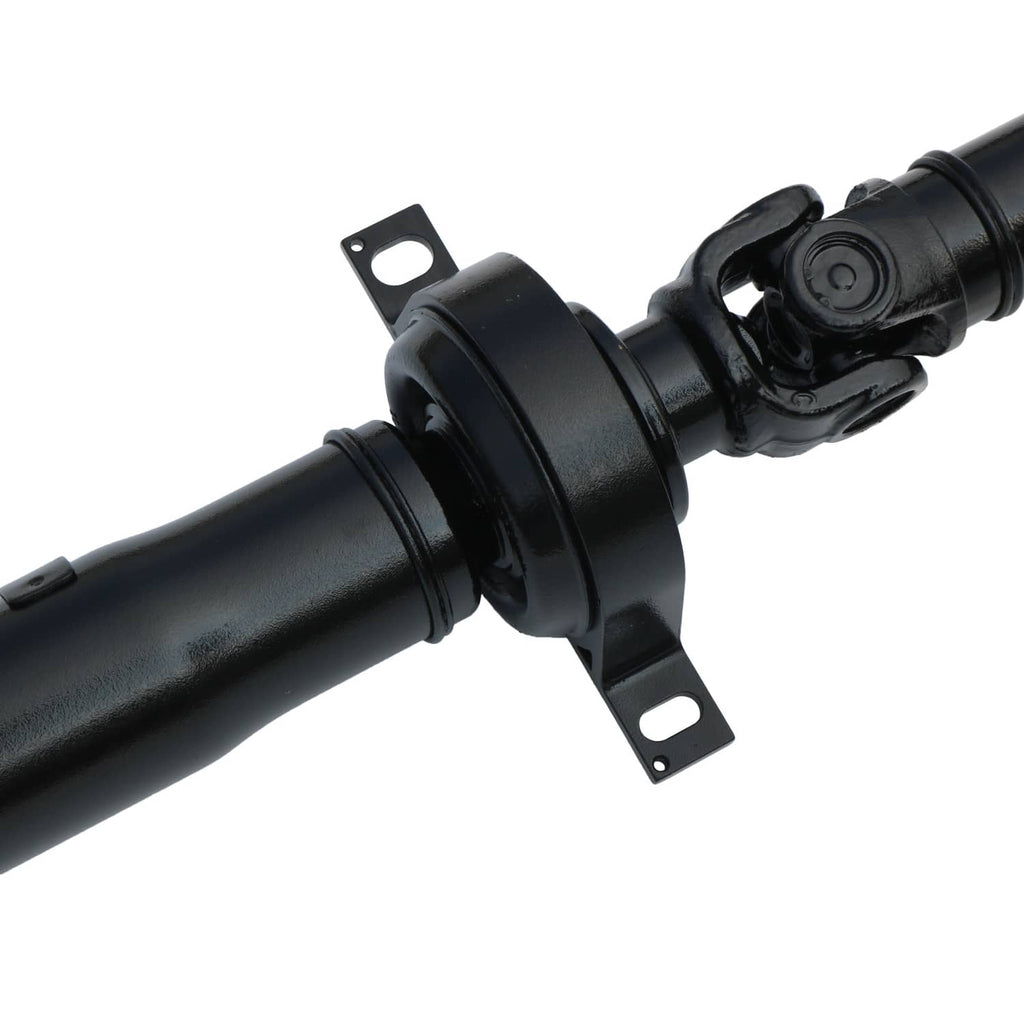 Propeller shaft center support mount with black bracket and rubber isolator