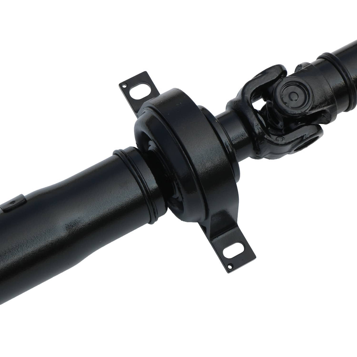 Propeller shaft center support mount with black bracket and rubber isolator