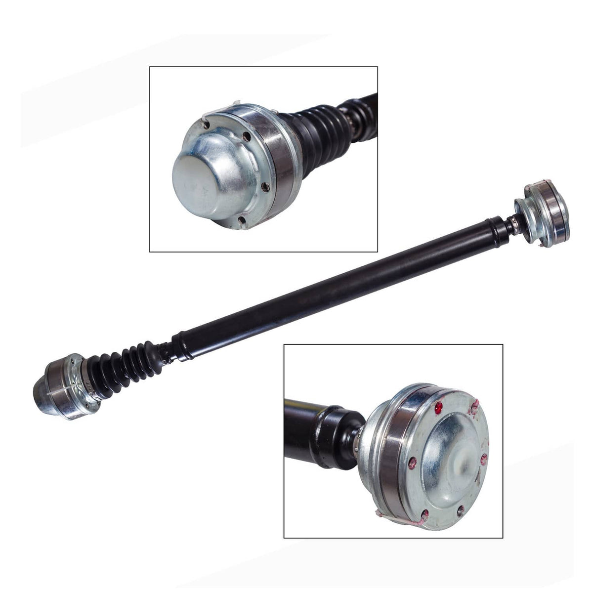 Front drive shaft propeller assembly with black shaft and metal yoke ends