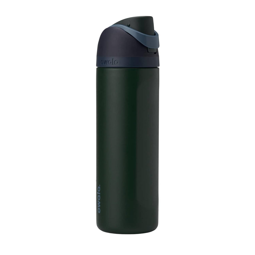 Dark green insulated stainless steel water bottle with FreeSip lid, 24 oz