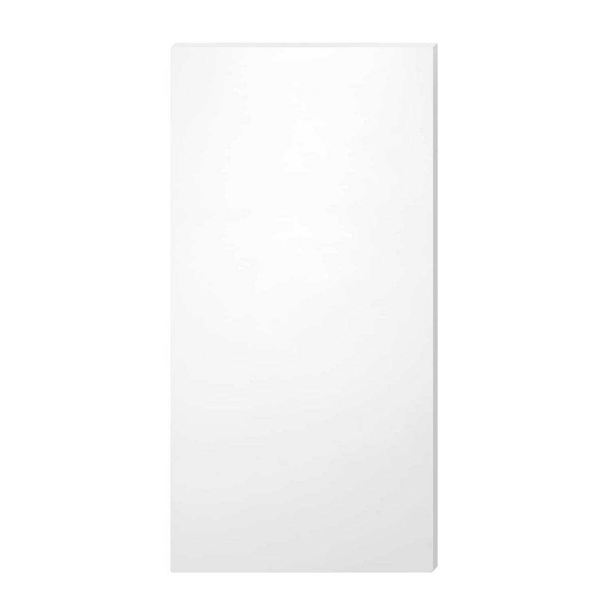 White HDPE plastic sheet board, rectangular panel with smooth matte surface.